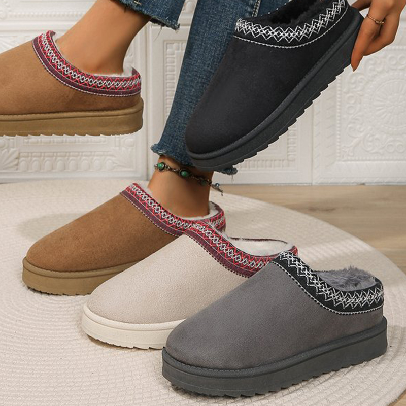 Ethnic Fashion Online - Botas de neve femininas casuais deslizamento