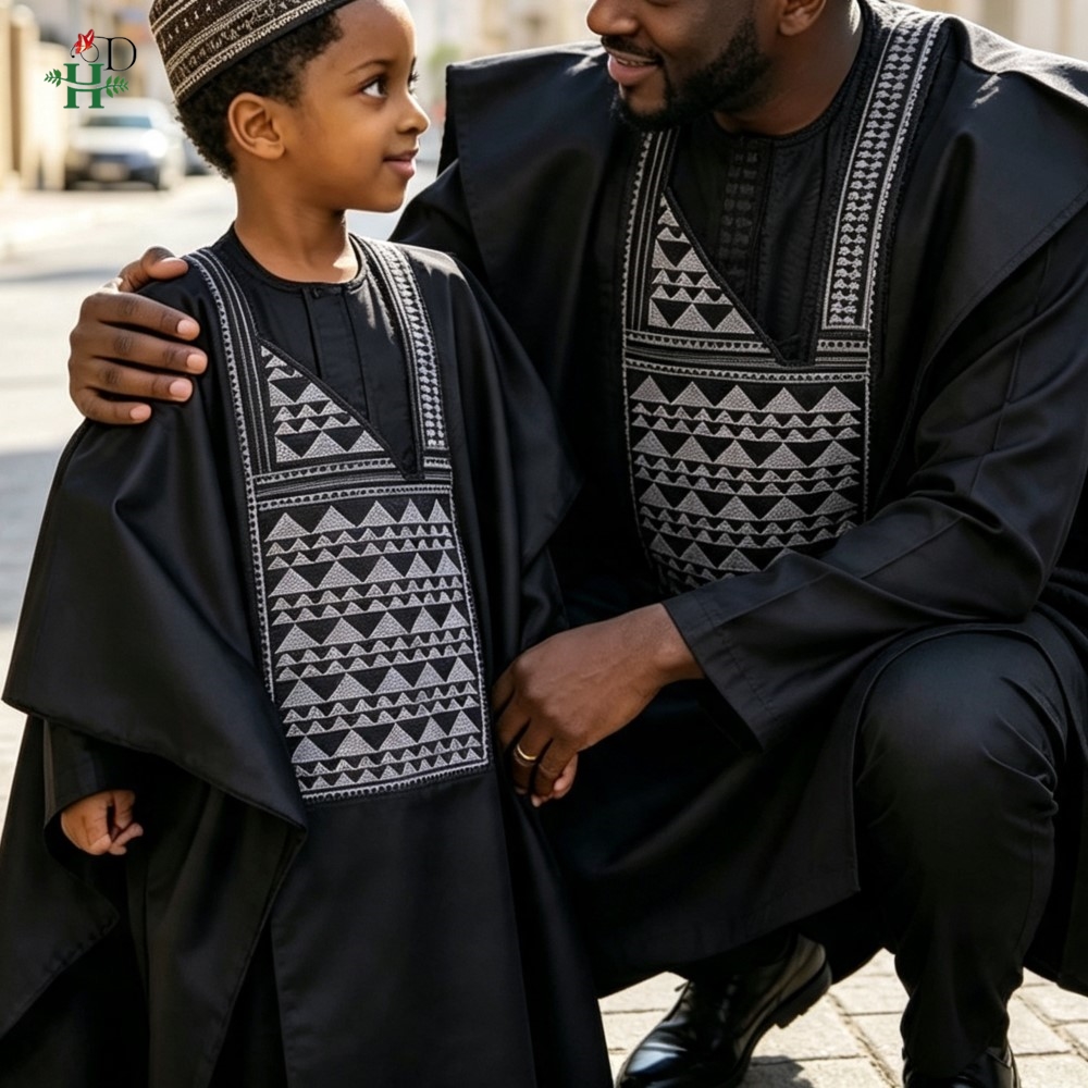 Boubou Men Africa - Conjuntos Pai-Filho: Vestidos Turcos em Liquidação,