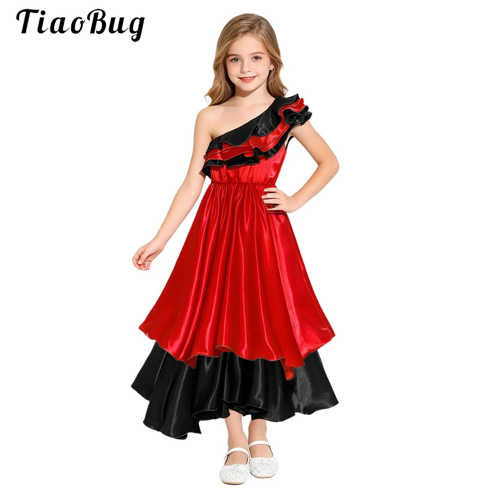 Ethnic Fashion Dress - Fantasia de Dança Flamenca Espanhola para