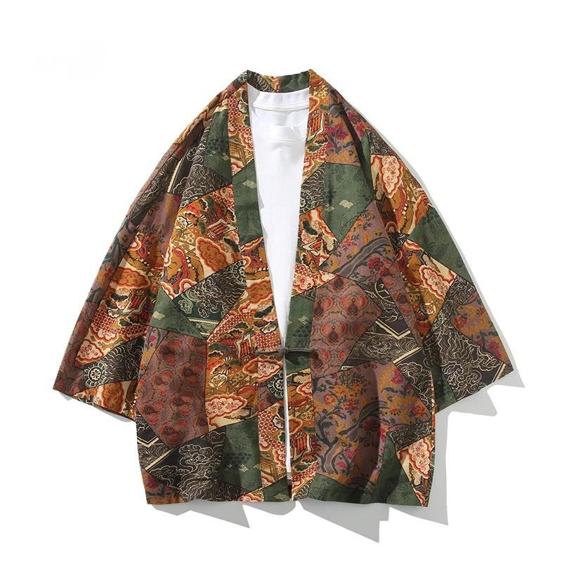 Ethnic Fashion Men - Estilo étnico impressão yukata moda masculina