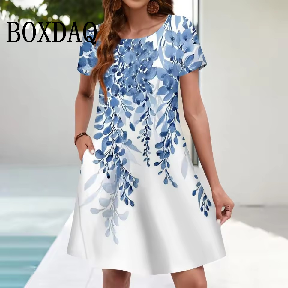 Vestido de verão casual femini - Ethnic Fashion Dress avaliação e preço