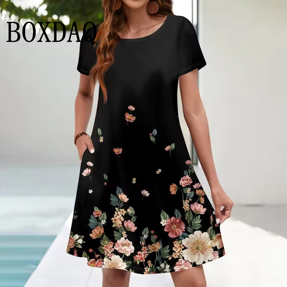 Vestido de verão casual femini - Ethnic Fashion Dress avaliação e preço