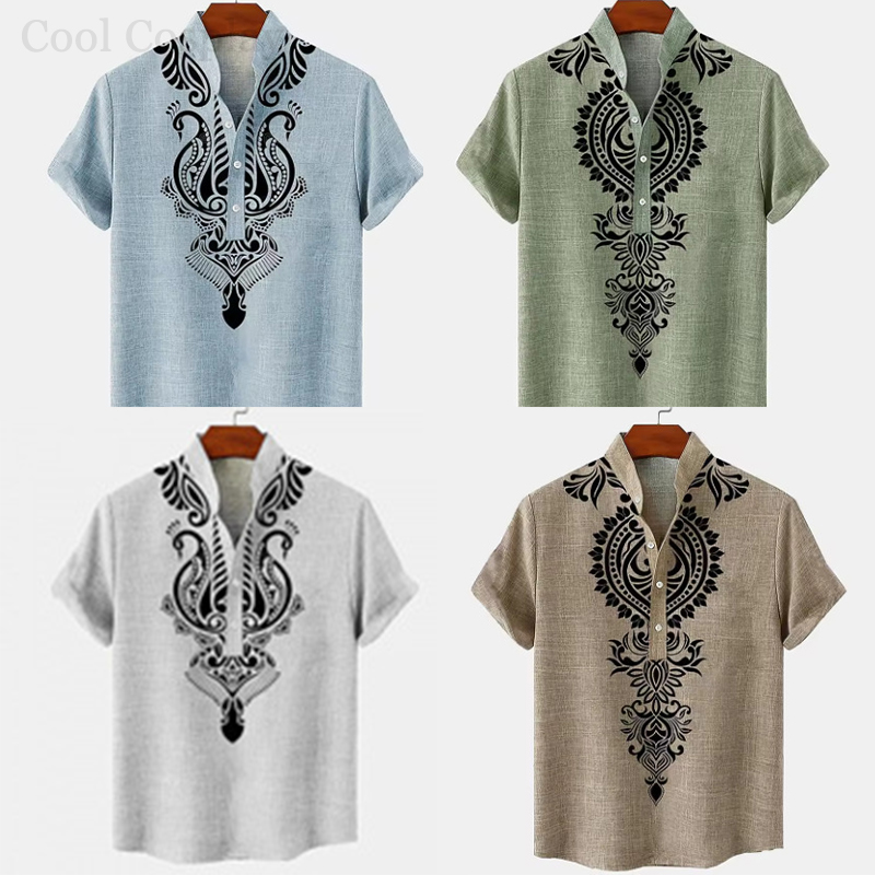 Camisa Henley Retro Masculina  - Ethnic Fashion Men avaliação e preço