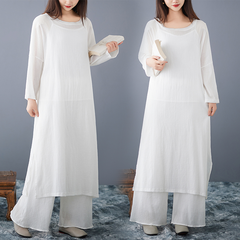 Vestido Solto de Algodão e Lin - Ethnic Fashion Dress avaliação e preço