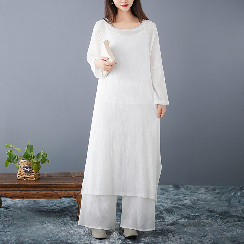 Vestido Solto de Algodão e Lin - Ethnic Fashion Dress avaliação e preço