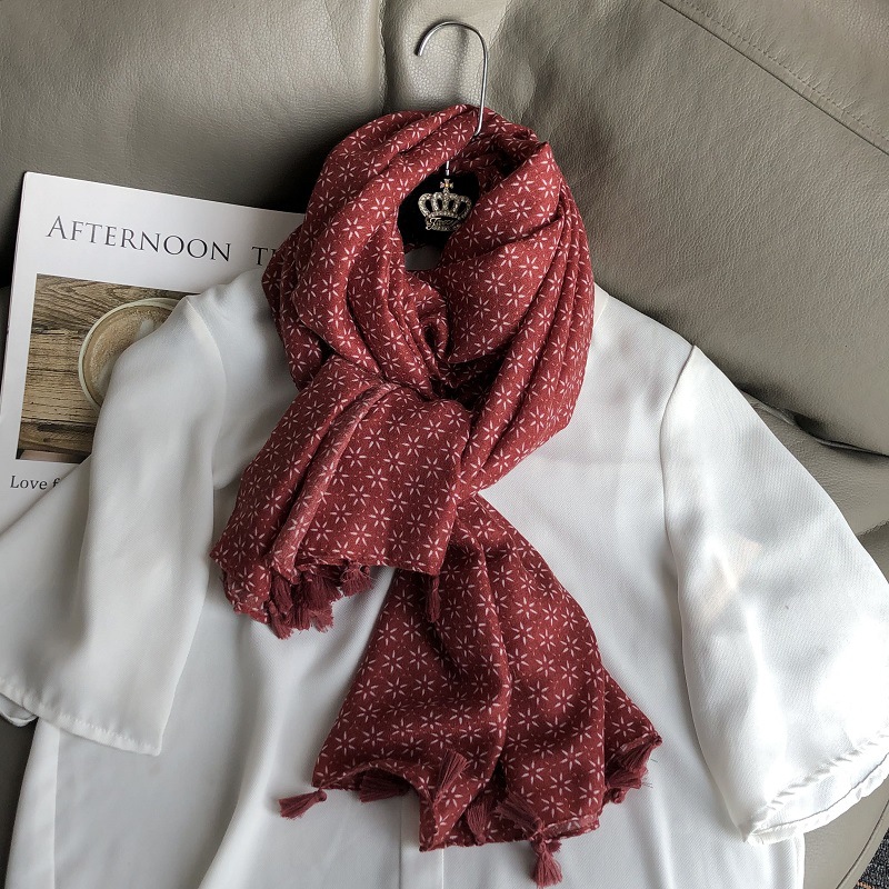 Cachecol de linho de algodão e - Winter Ethnic Fashion For Women avaliação e preço