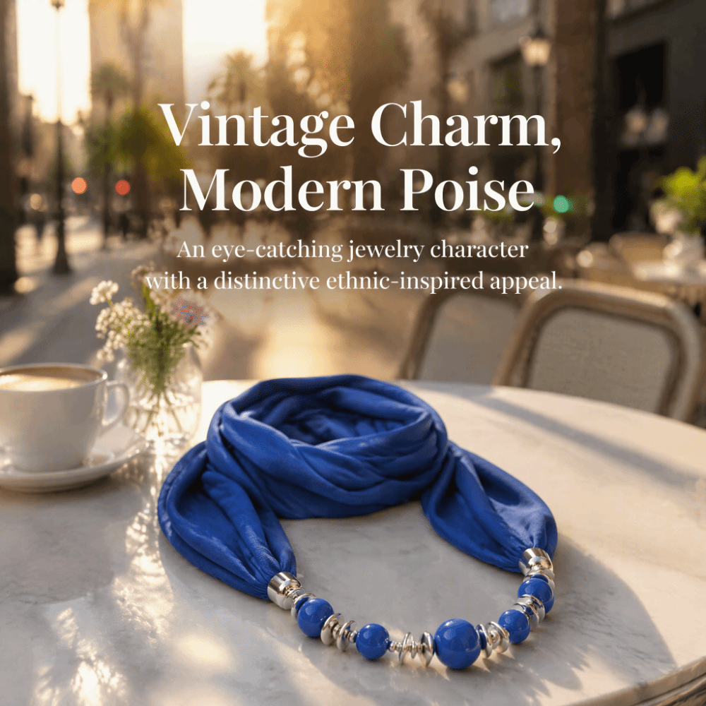 Colar de Lenço de Chiffon com  - Ethnic Fashion Accessories avaliação e preço