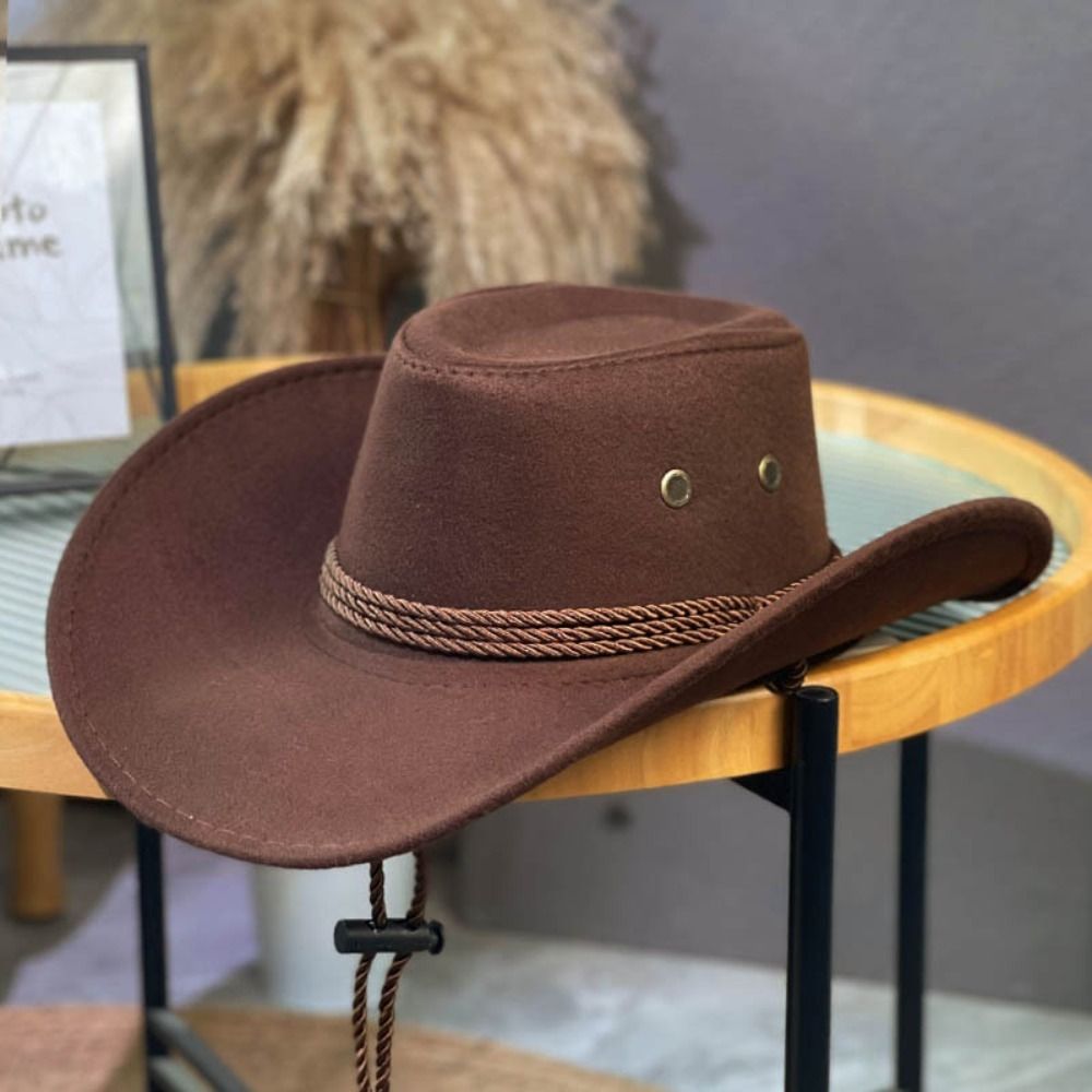 Chapéu de Cowboy Estilo Ociden - Winter Ethnic Fashion For Women avaliação e preço